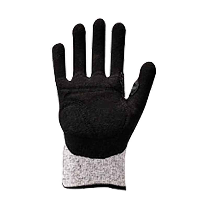 13G HPPE/Glass Fiber Liner na may Sandy Nitrile Coating ， Pagtahi ng PVC sa Balik at Eva Sa Palma, pampalakas sa Thumb Crotch