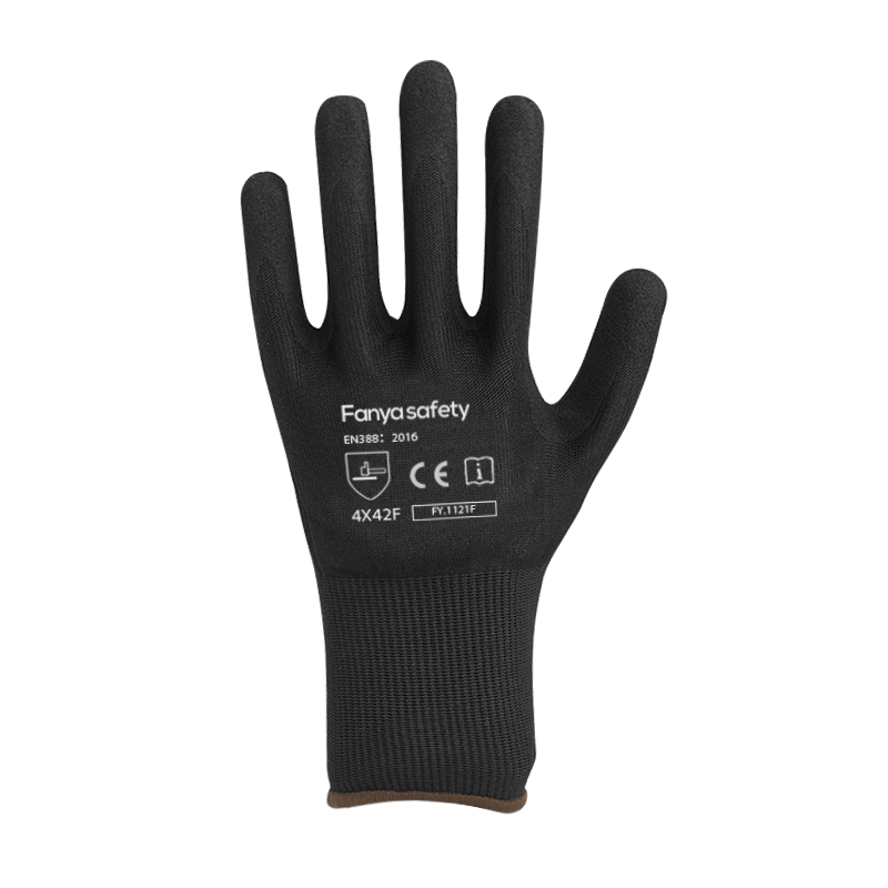 18g mataas na malakas na hppe fiber liner na may sandy nitrile coating