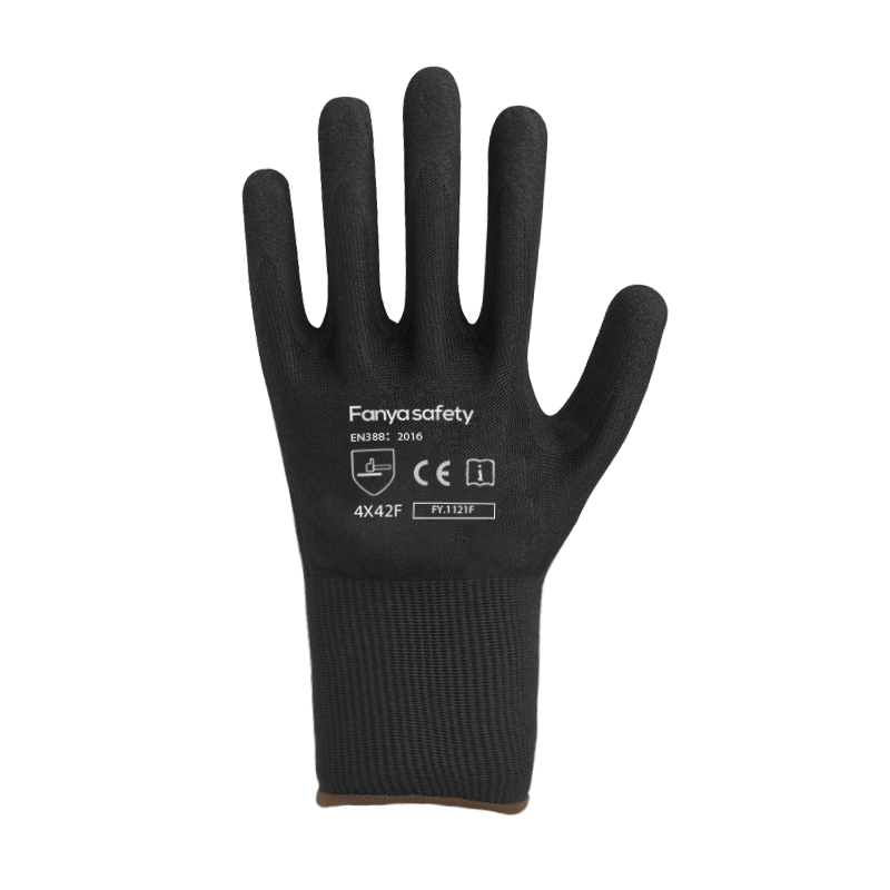 18g mataas na malakas na hppe fiber liner na may sandy nitrile coating