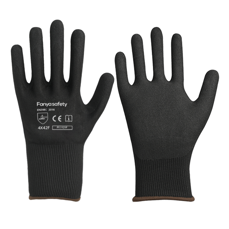 18g mataas na malakas na hppe fiber liner na may sandy nitrile coating