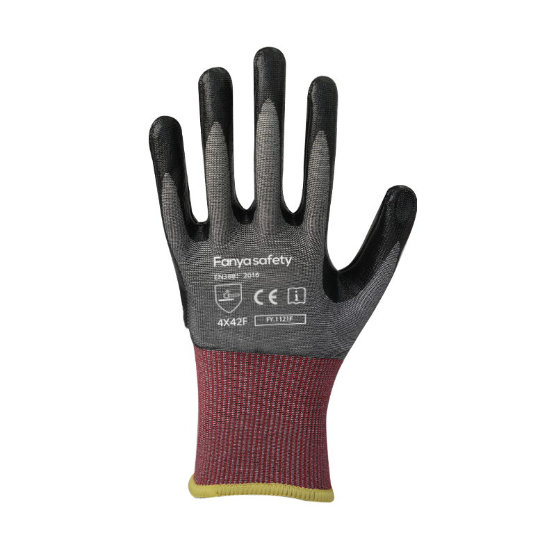 18g mataas na malakas na hppe fiber liner na may sandy nitrile coating