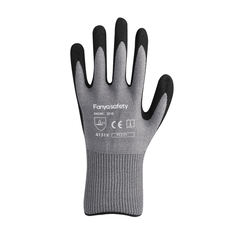15G naylon/spandex liner na may sandy nitrile coating